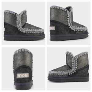 MOU - Metallic Sheepskin Eskimo Boots Size 32